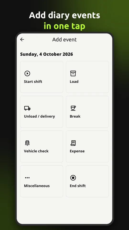 Driver Pad: Add records in seconds